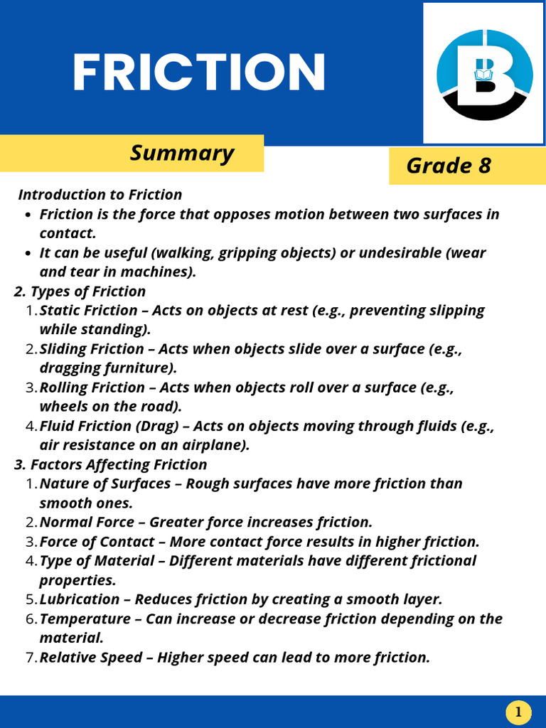 Understanding Friction: Types and Effects | PDF | Friction | Force