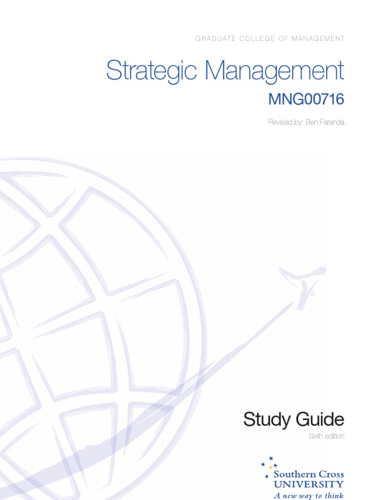 14 MBA Strategic Study Guide | PDF | Strategic Management | Accountability