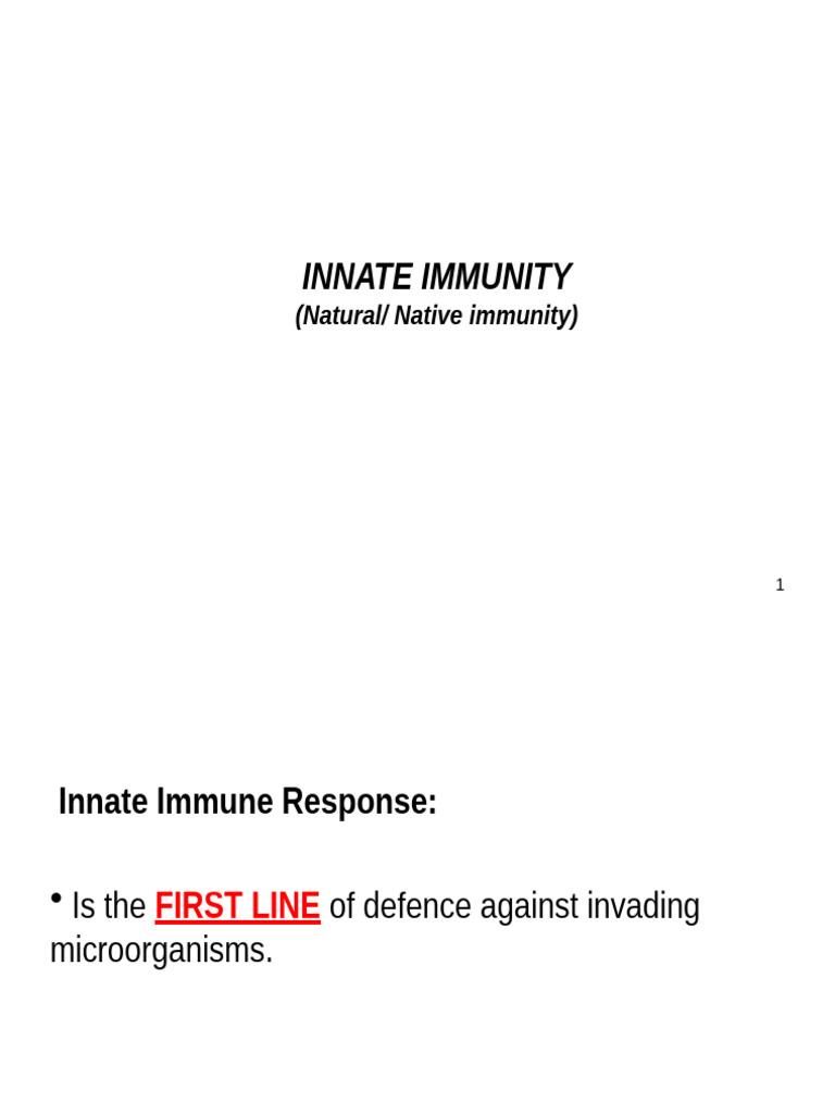 IM.6.basic - Innate Immunity | PDF | Immune System | Innate Immune System