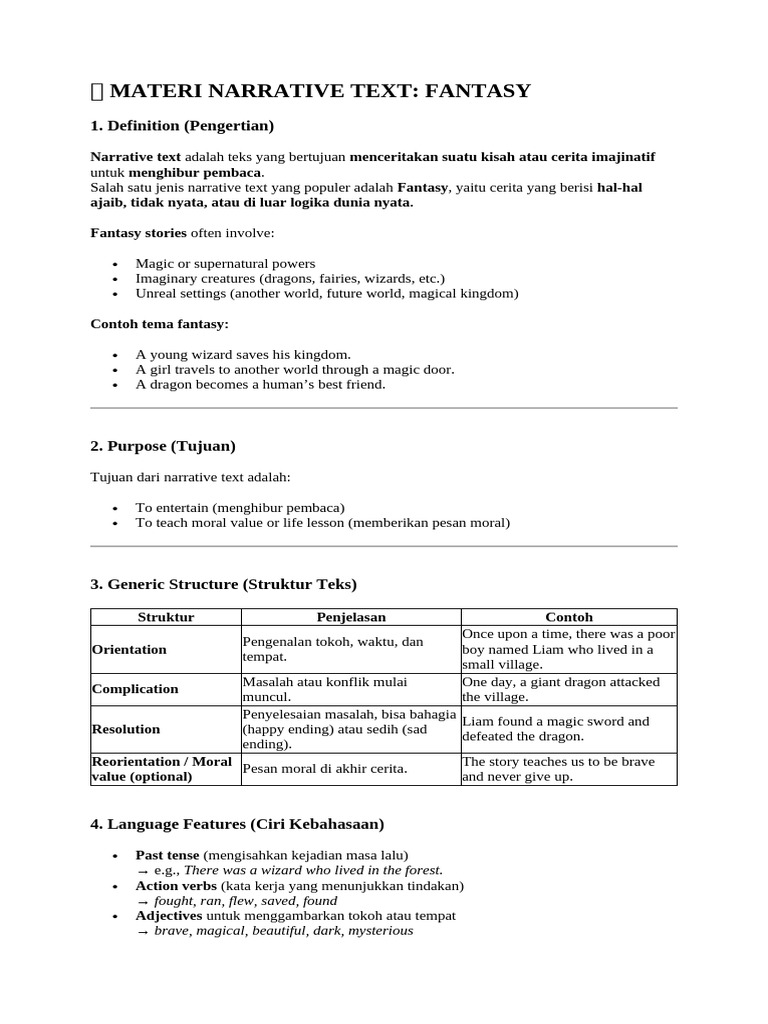 Understanding Fantasy Narrative Text | PDF | Magician (Fantasy ...
