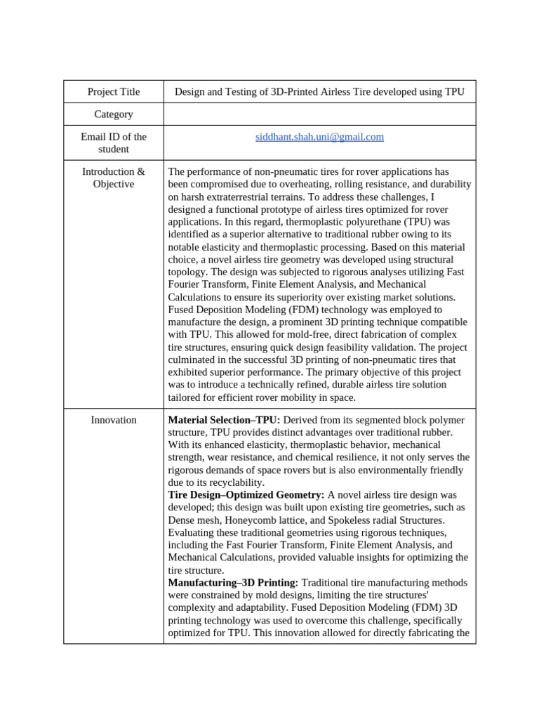 IRIS'23 National Fair Form | PDF | Finite Element Method | 3 D Printing