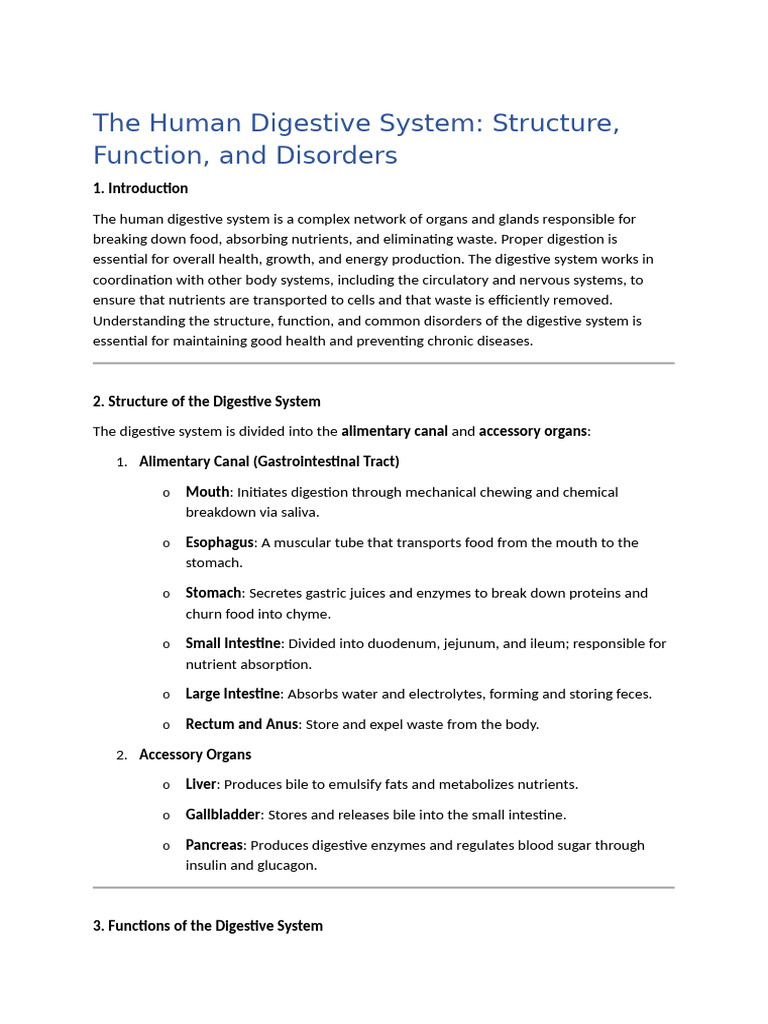The Human Digestive System | PDF | Human Digestive System ...