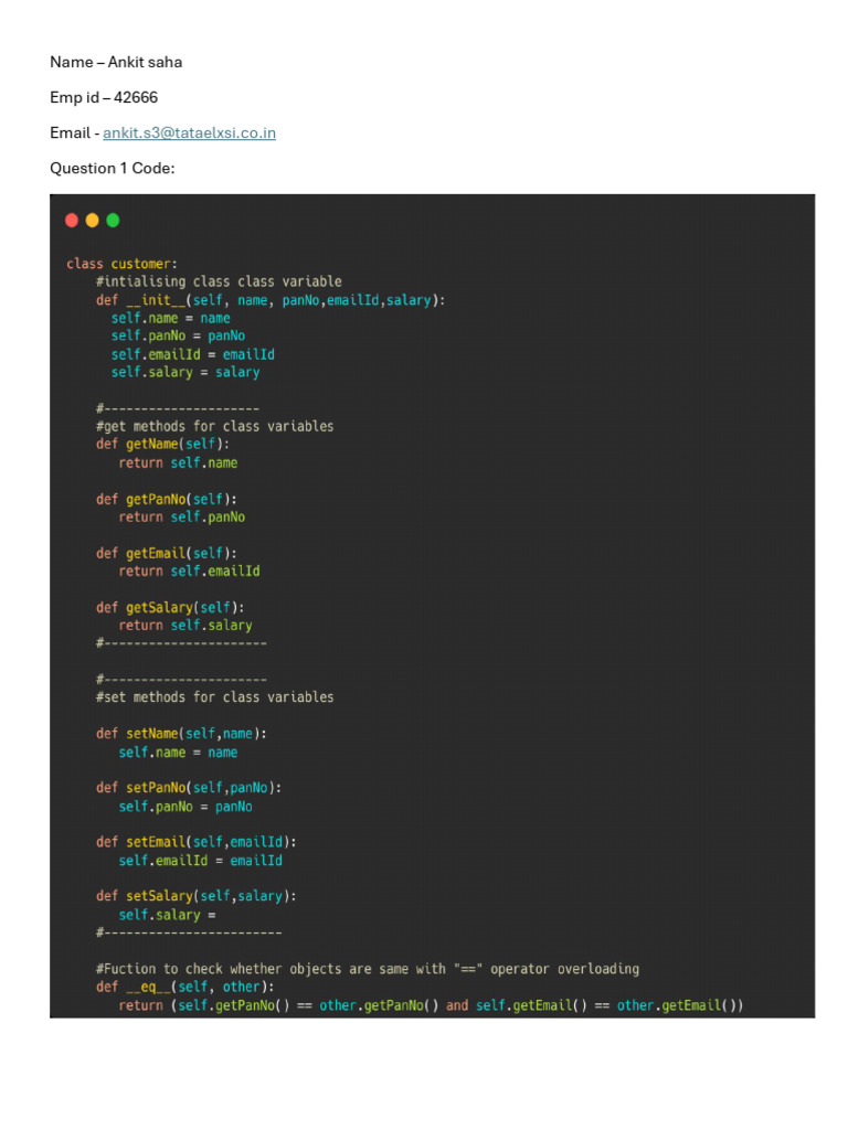 Ankit Saha Python Lab Assesment Test | PDF