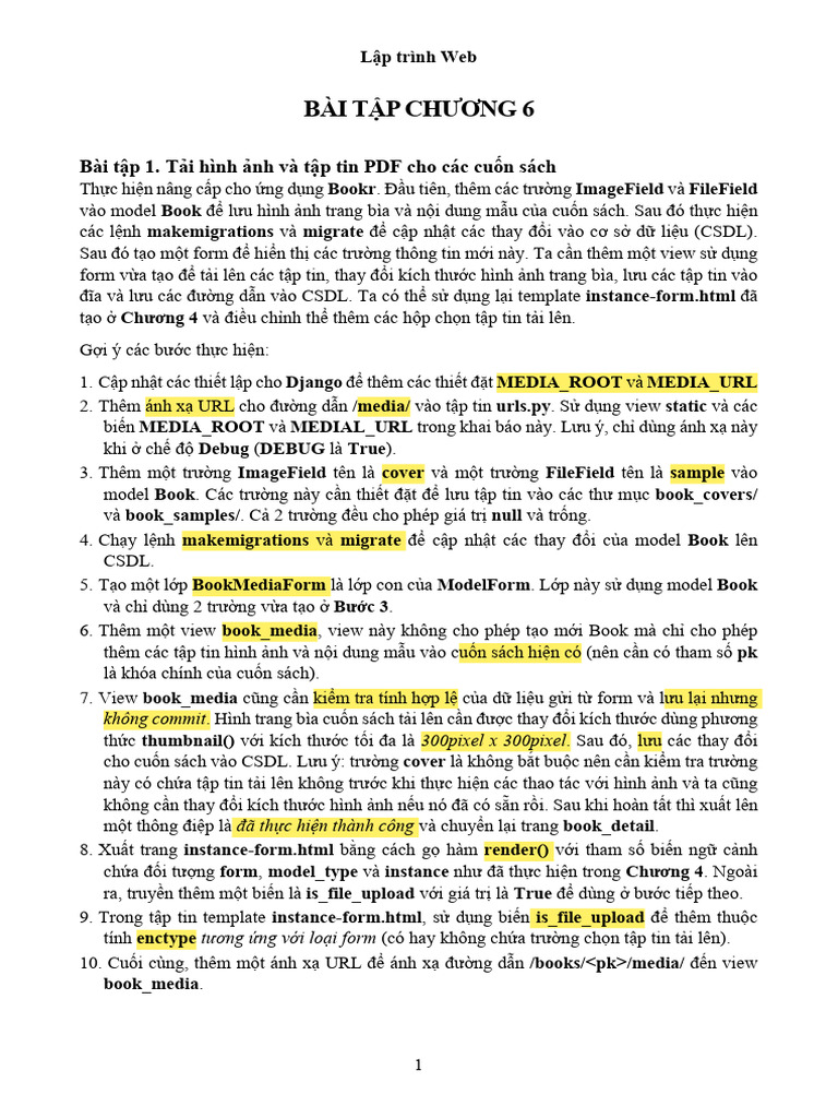 Bai Tap - Chuong 6 | PDF