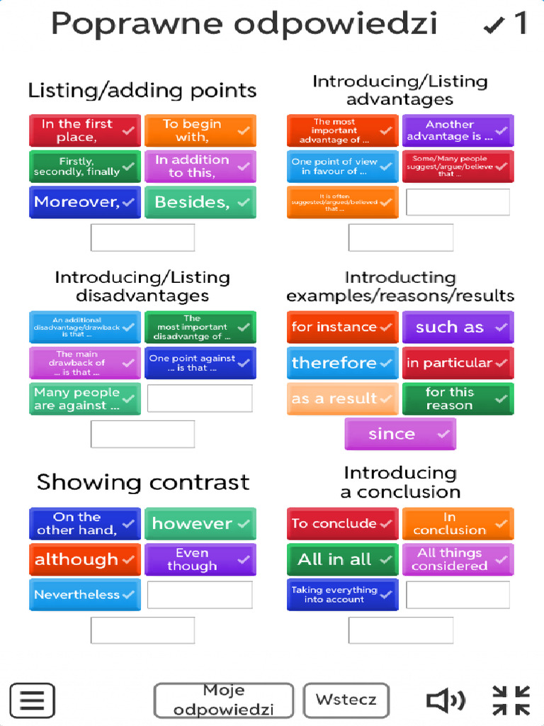 For-And-Against Essay Linking Words - Posortuj | PDF