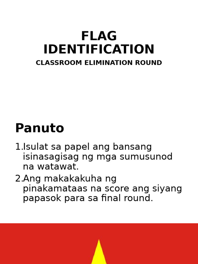 Flag Identifictaion Classroom | PDF