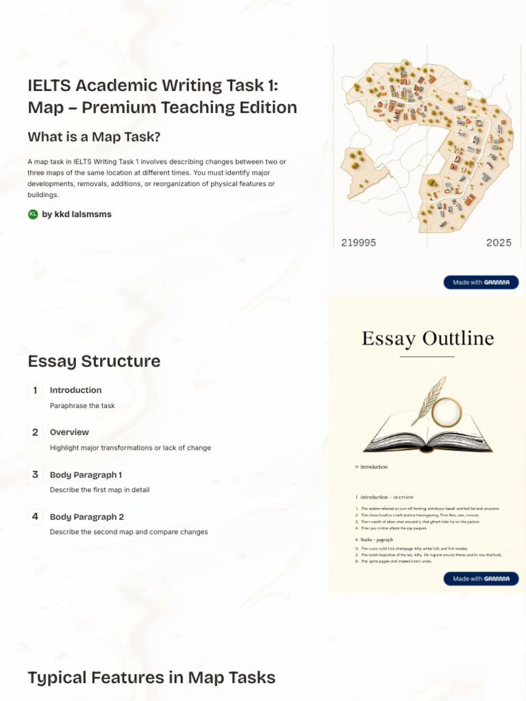 IELTS Map Task Writing Guide | PDF | Language Mechanics | Linguistic ...