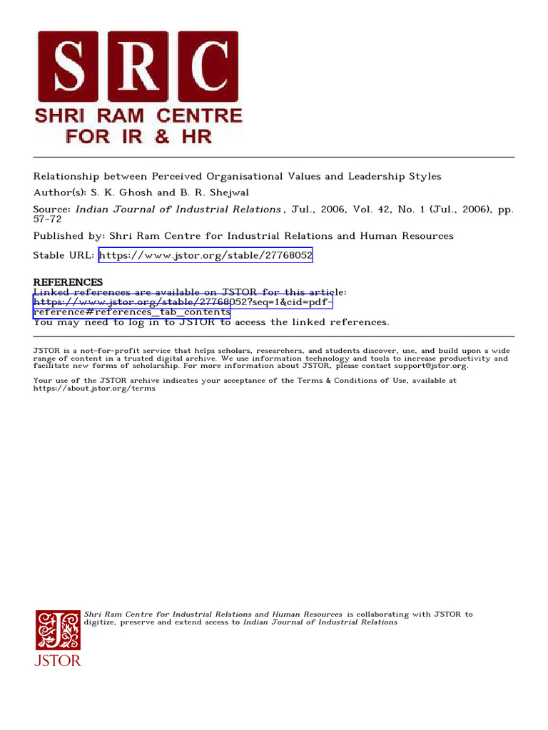 Organizational Values and Leadership Styles | PDF | Leadership | Value ...