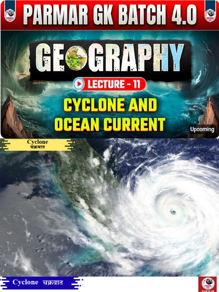 Cyclone and Ocean Currents | PDF