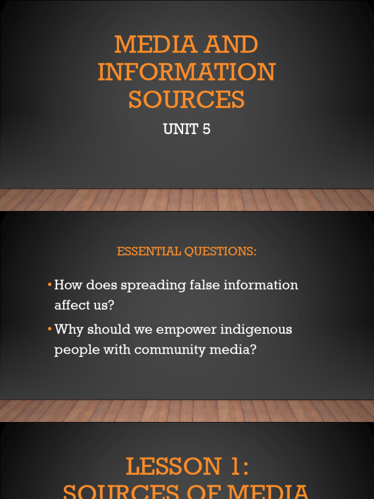 Media Sources and Indigenous Knowledge | PDF | Libraries | School Library
