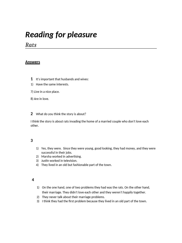 Reading For Pleasure | PDF