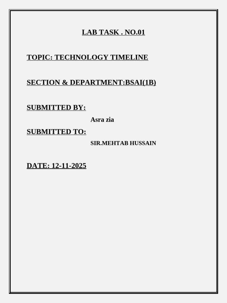 Technology Timeline(Asra Zia) (1) | PDF | Personal Computers | Computer ...