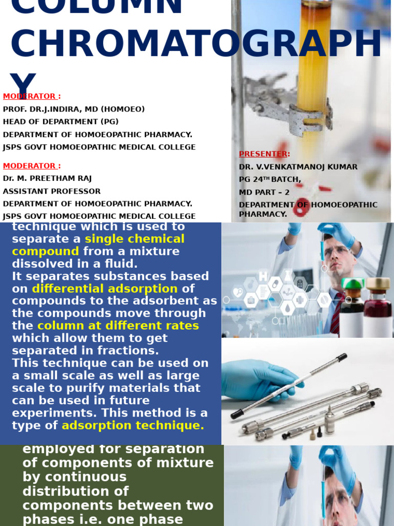 E.column Chromatography | PDF | Chromatography | Elution