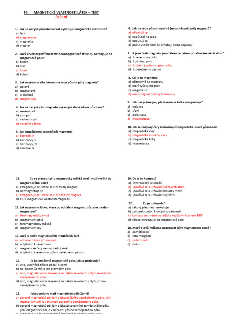 f6 Magne Test ReSenI | PDF