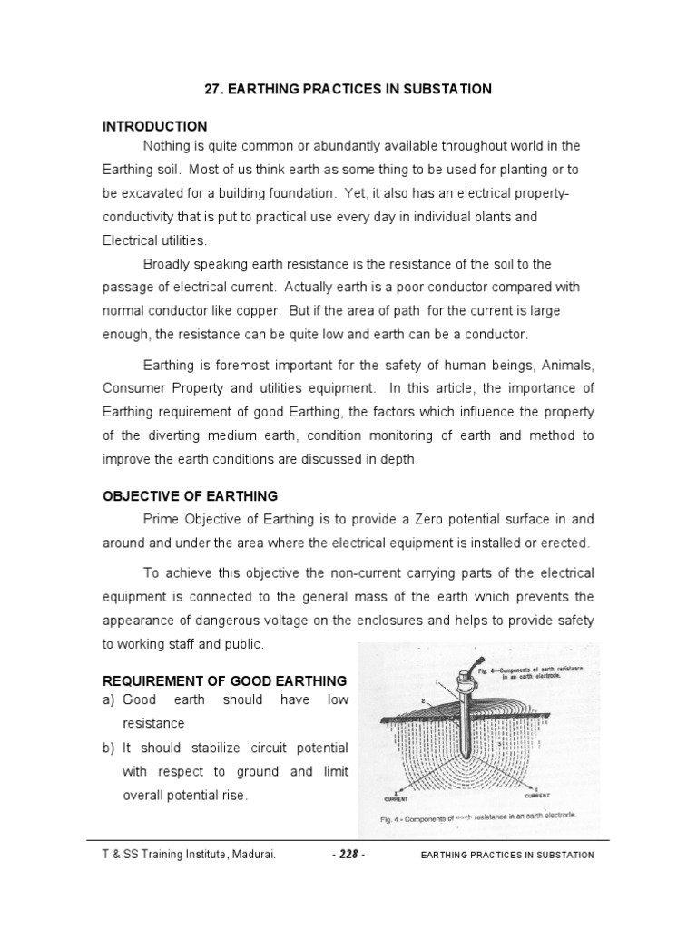 Earthing Practices in Substations | PDF