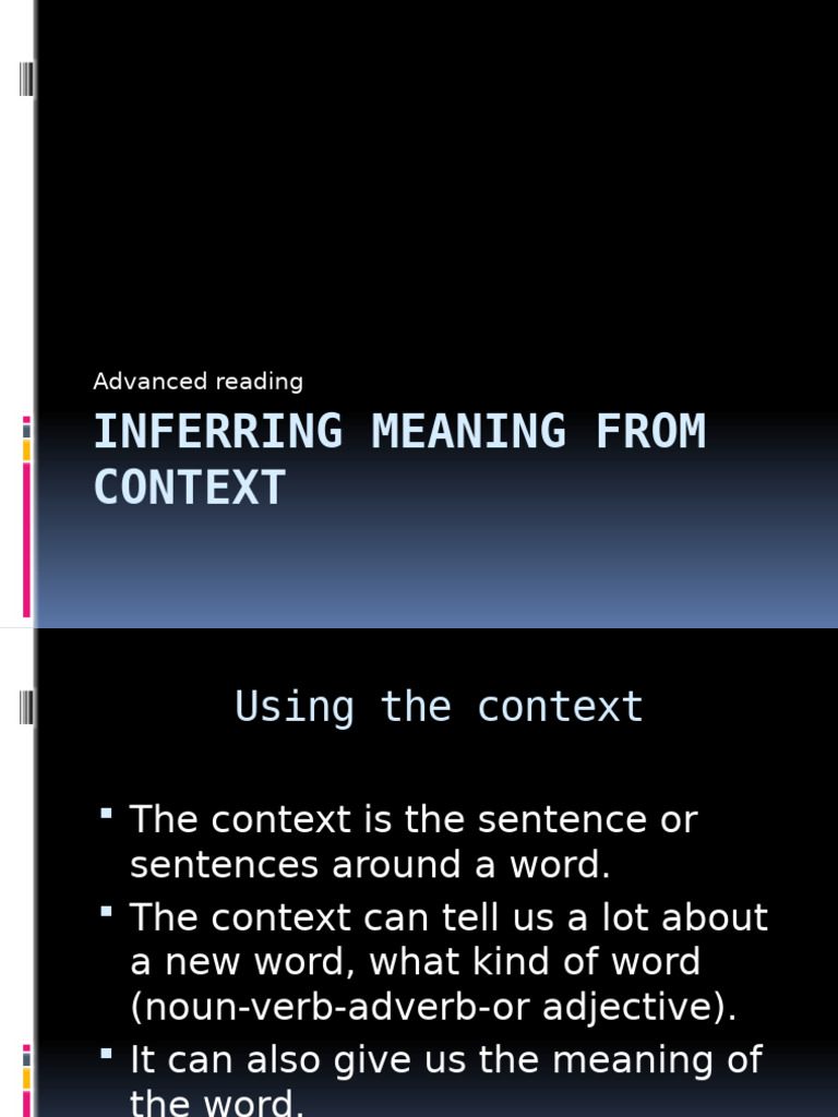 Guessing Meaning From Context (Advanced Reading) | PDF | Part Of Speech ...