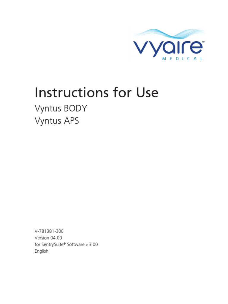 Vyntus BODY/APS User Instructions | PDF | Calibration | Electrical ...
