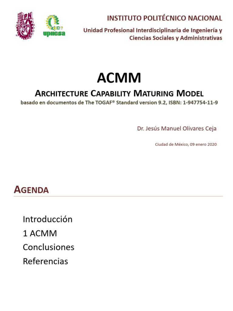 Modelo ACMM para Madurez en Arquitectura | PDF | Informática