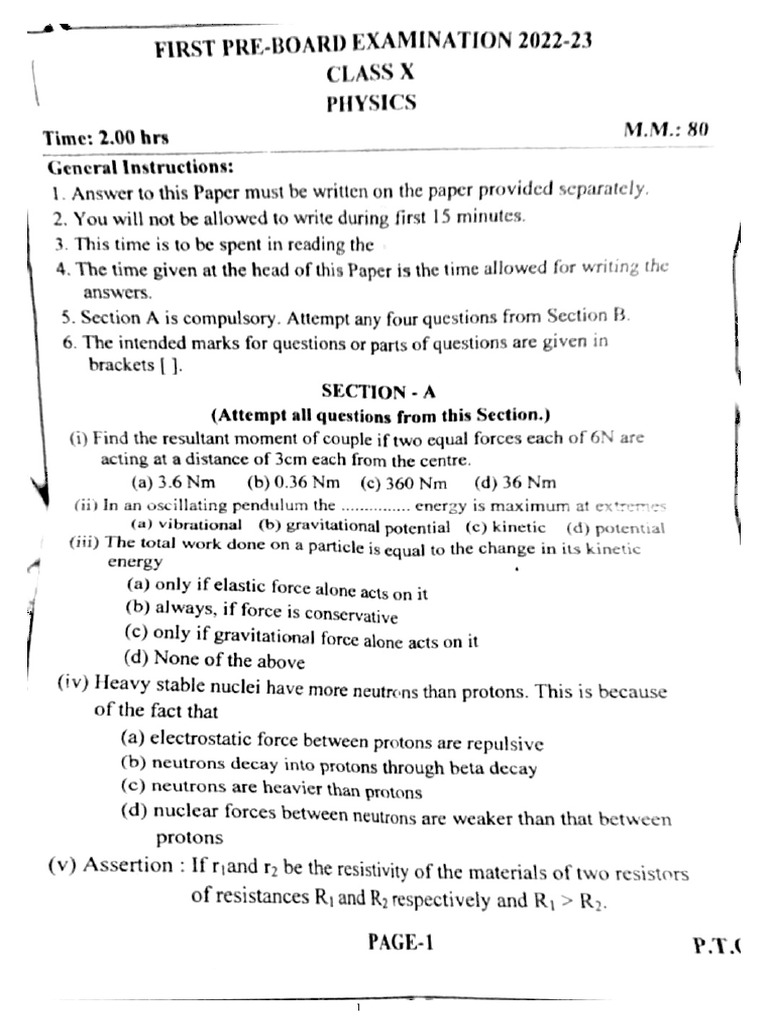23-24 X Phy | PDF