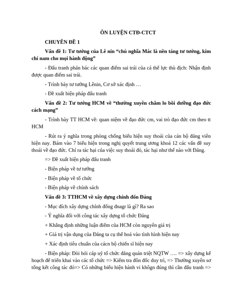 Ôn Luyện Ctđ-ctct Hs | PDF