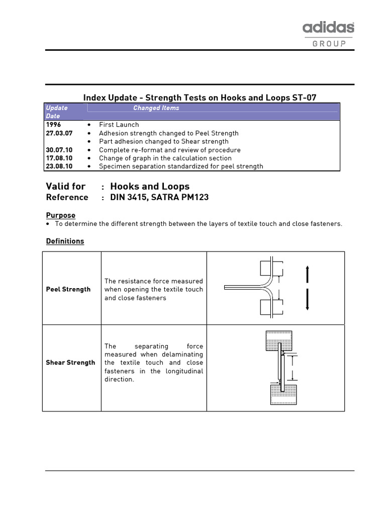 Strength Testing for Hooks and Loops | PDF | Applied And ...