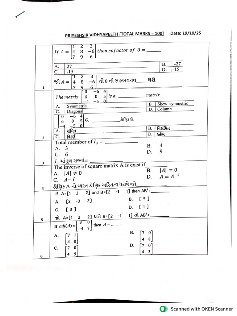 Mega Test 100 Marks PV | PDF