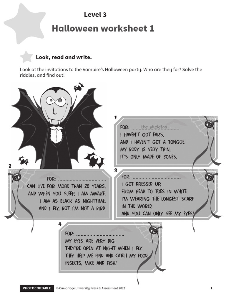 Halloween Riddles and Activities Worksheet | PDF | Halloween
