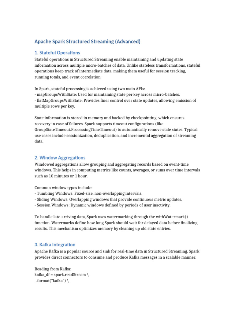 Advanced Apache Spark Structured Streaming | PDF | Data Management ...