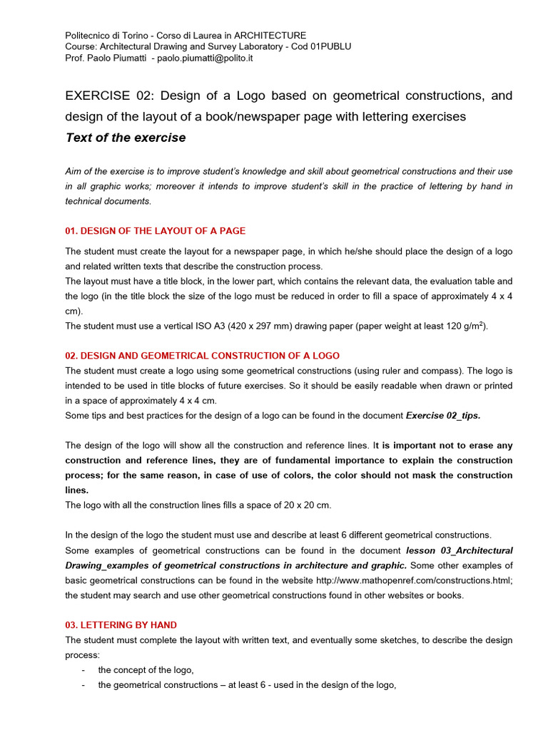 Logo Design and Layout Exercise Guide | PDF | Page Layout