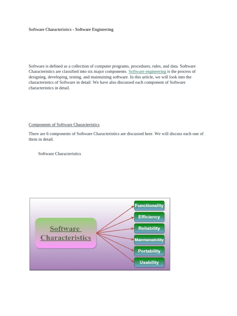 Key Software Characteristics Explained | PDF | Software Development ...