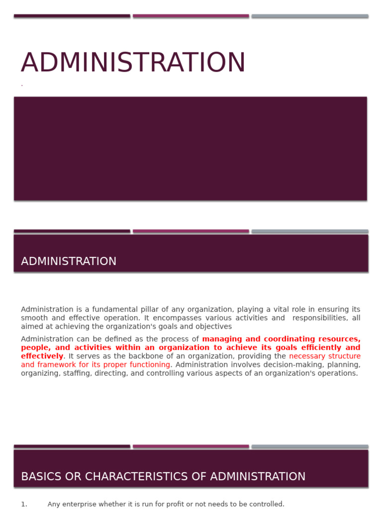 Adminstration | PDF | Goal | Hierarchy