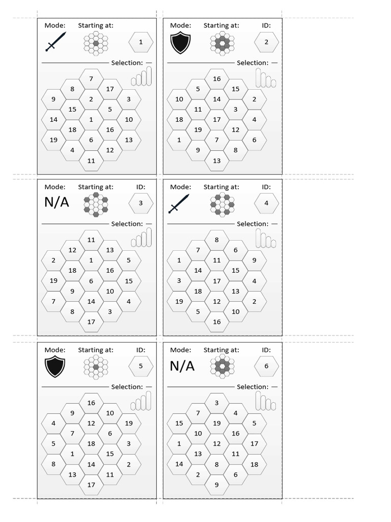 Cards Front 1-6 | PDF