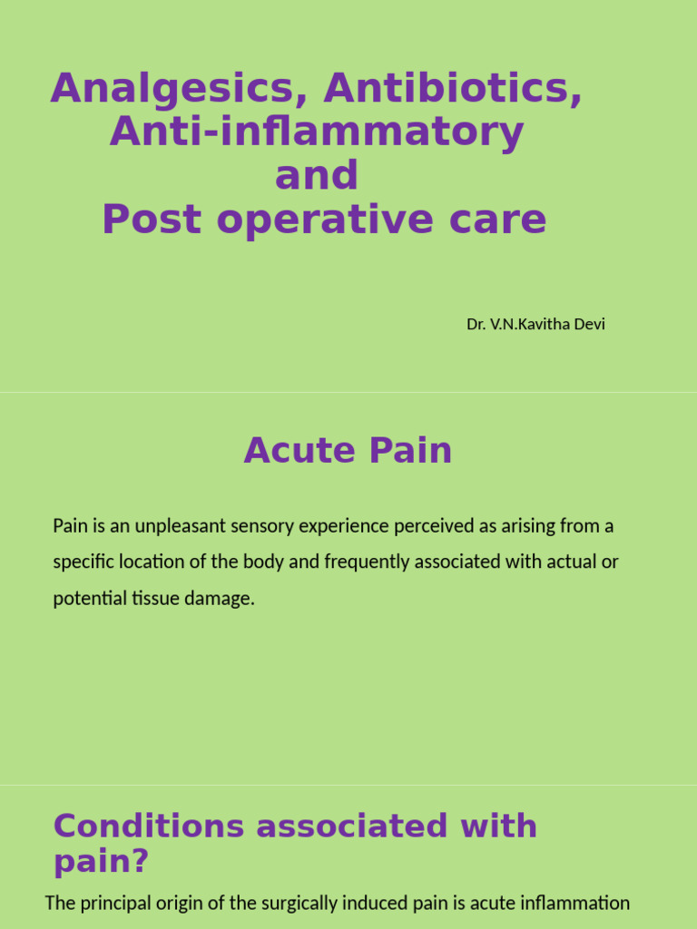 Analgesics, Antibiotics | PDF | Analgesic | Nonsteroidal Anti ...