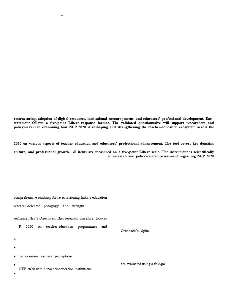 NEP 2020's Impact on Teacher Education | PDF | Validity (Statistics ...