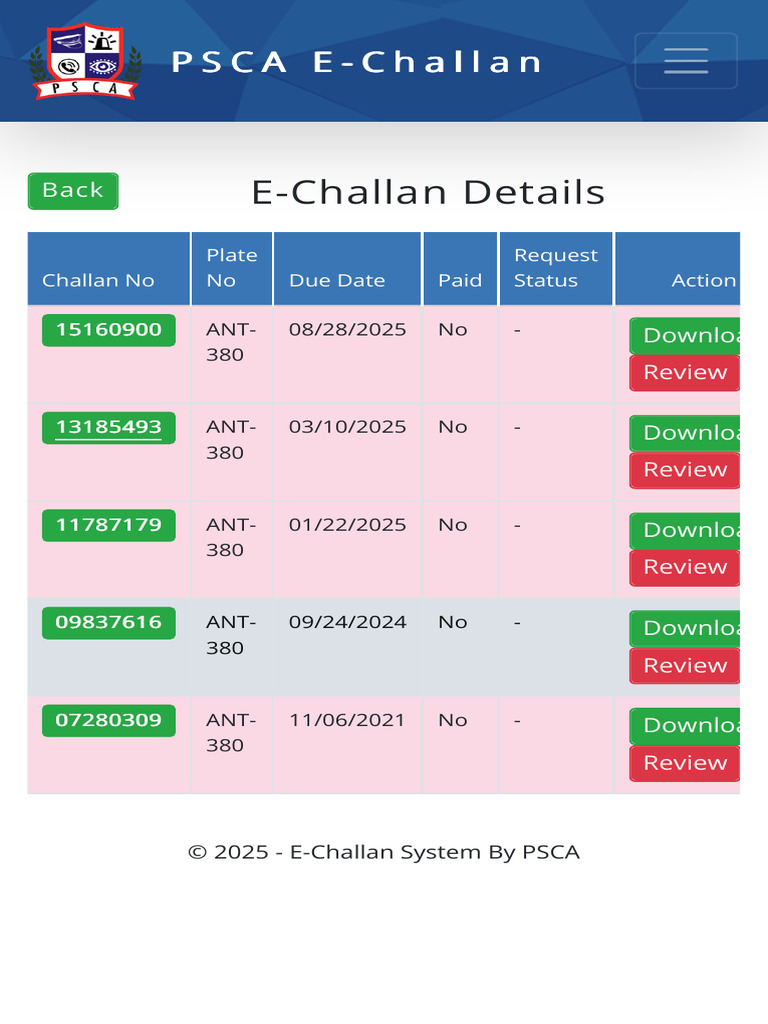 E-Challan System Overview and Details | PDF