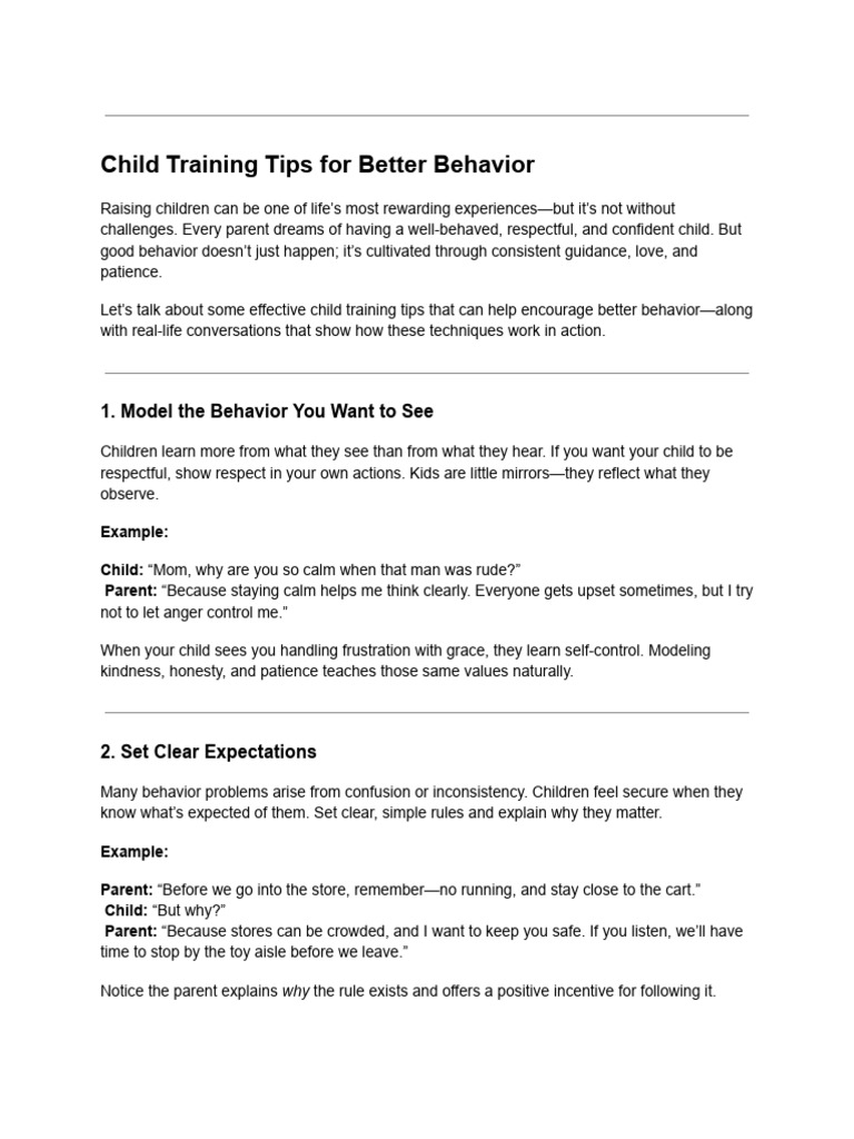 Effective Child Training Tips | PDF | Reinforcement | Empathy