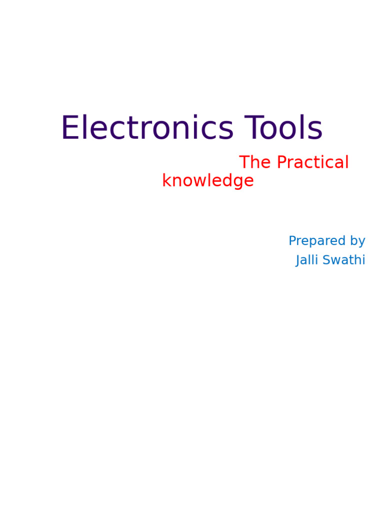 Vocational Lab Tools | PDF