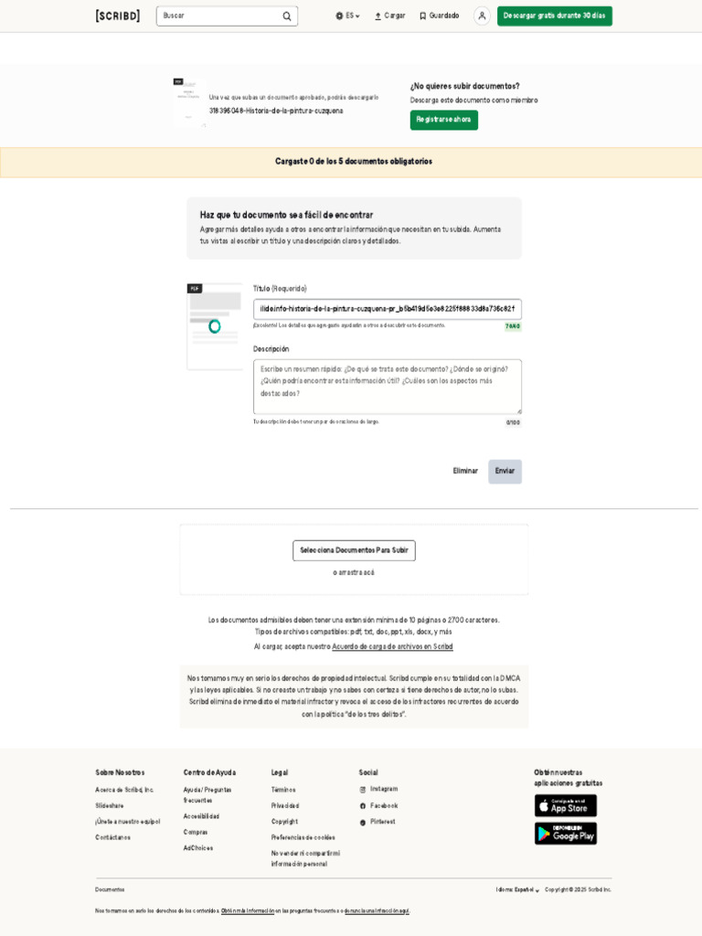 Suba Un Documento - Scribd | PDF | Scribd | Archivo de computadora