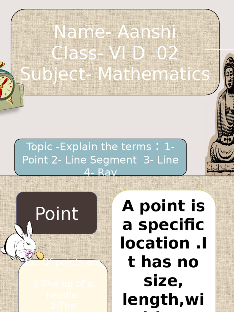 Math Terms: Point, Line, Segment, Ray | PDF