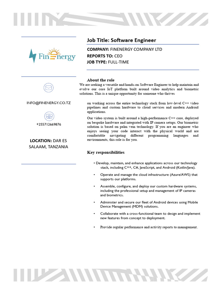 Software Engineer Job Opportunity Apply Now | PDF | Android (Operating ...