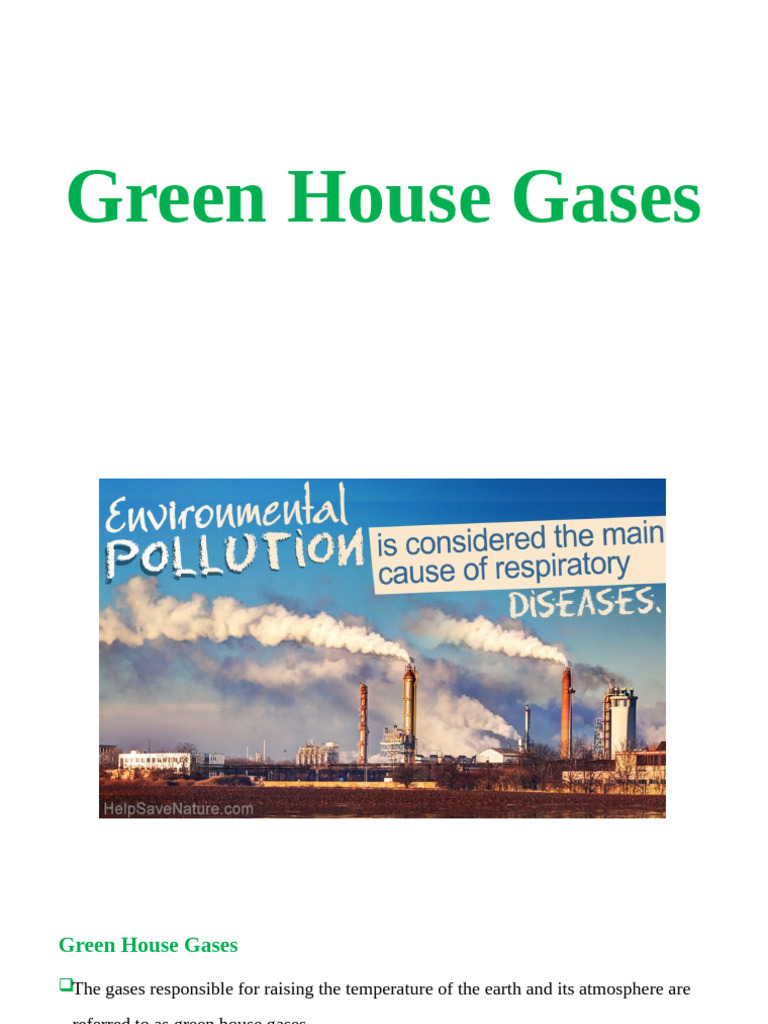 Green House Gases | PDF | Greenhouse Gas | Chlorofluorocarbon