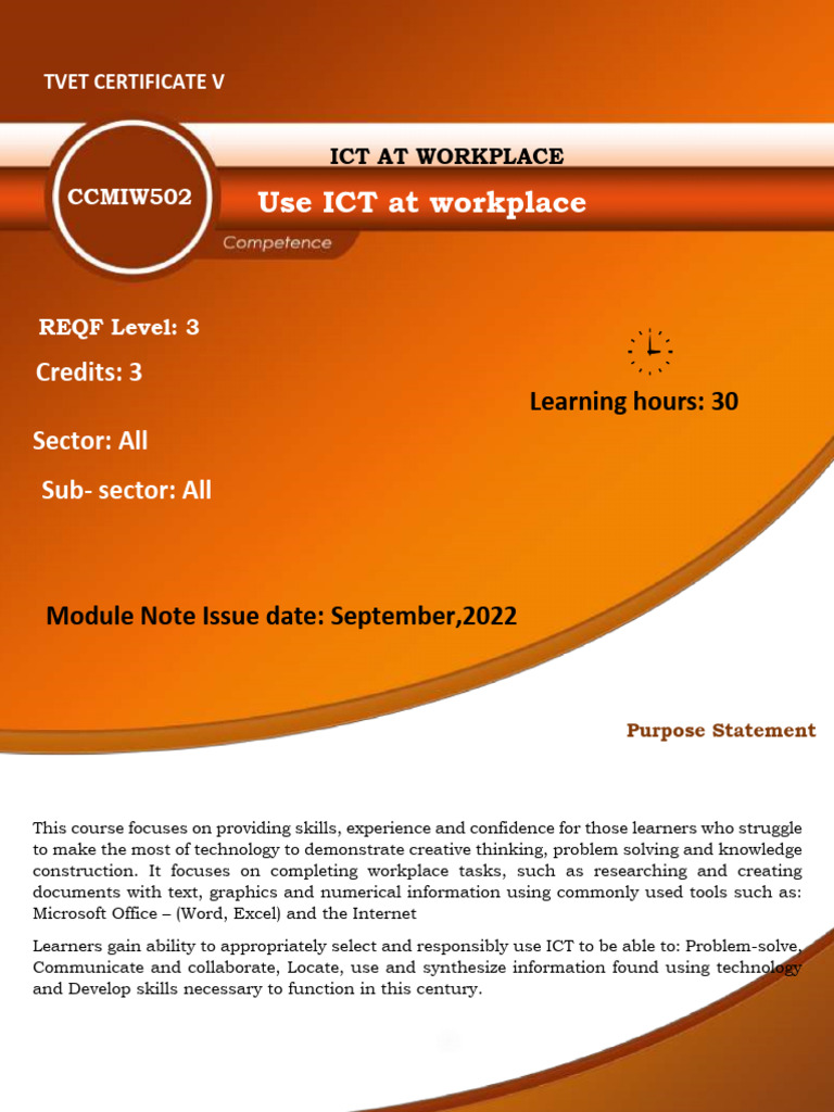 ICT Skills for Workplace Efficiency | PDF | Data Compression | Byte