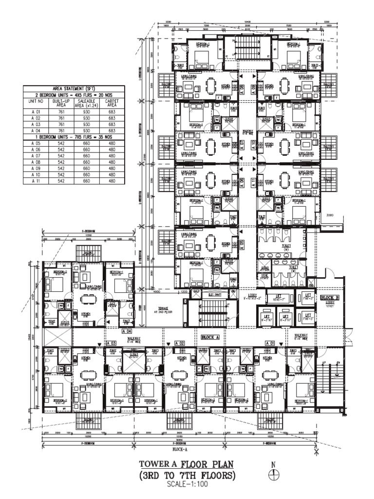 Tower A Floor Plan - A3 | PDF