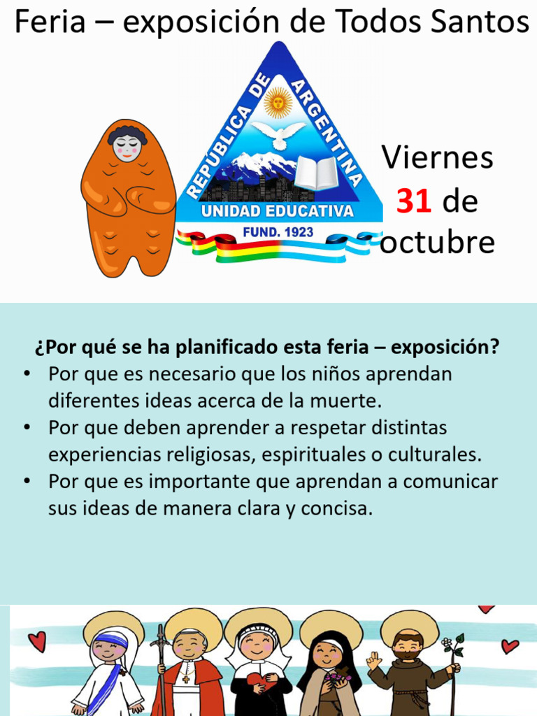 Feria de Todos Santos y Difuntos 2023 | PDF | Fiestas cristianas y días ...