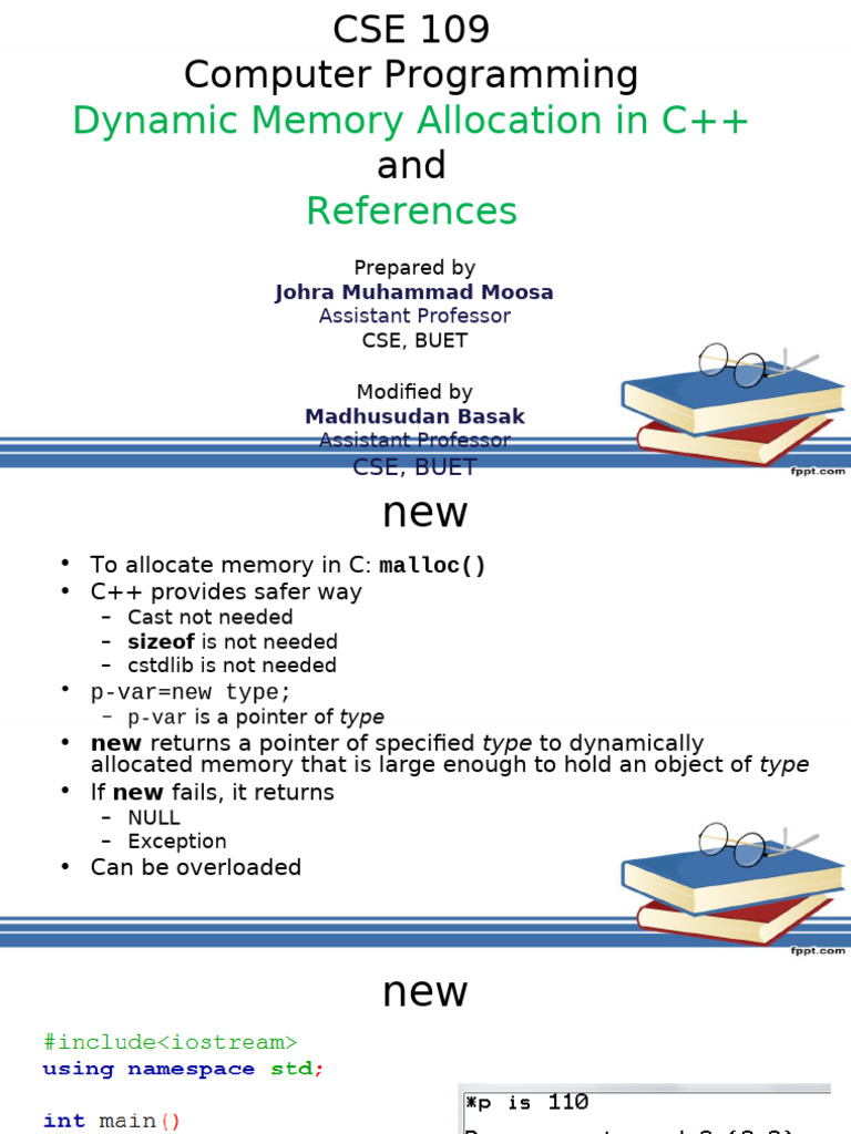 Dynamic Memory Allocation in C++ | PDF