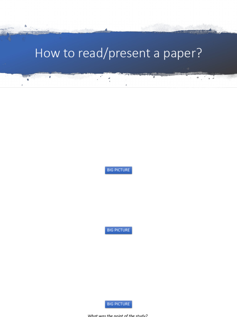 Guide to Reading and Presenting Research Papers | PDF | Happiness ...