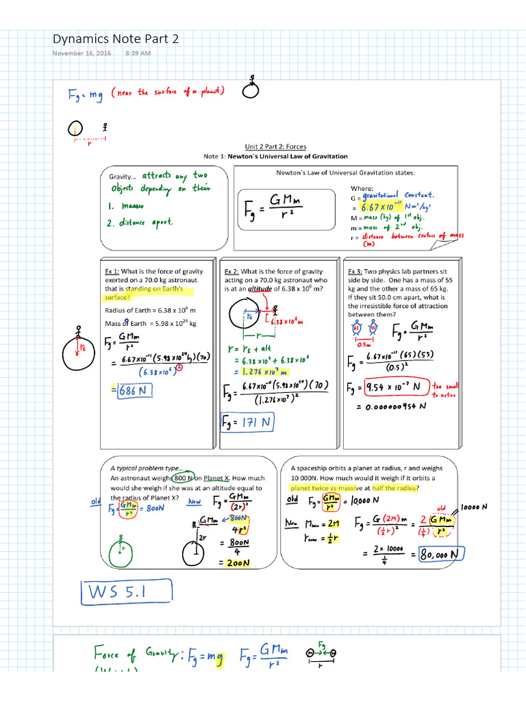 Dynamics Note Overview Part 2 | PDF