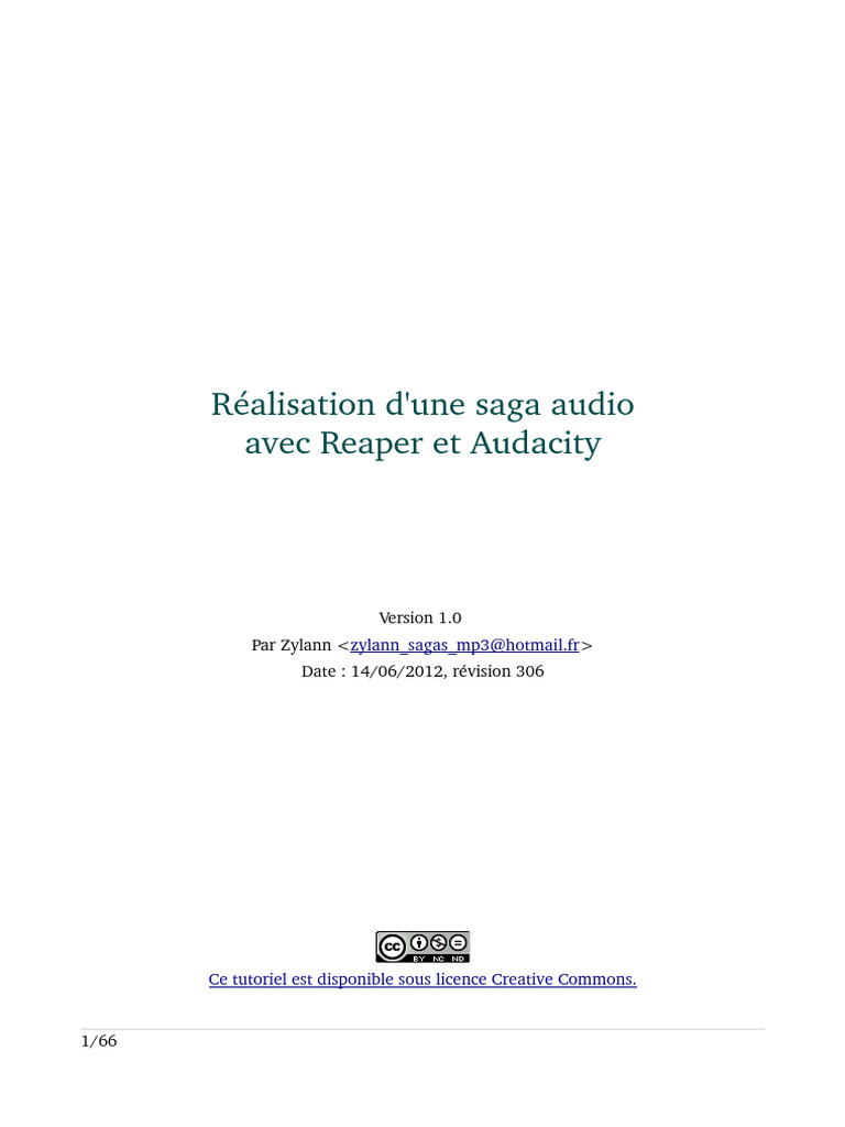 Tutoriel pour créer une saga audio | PDF | Informatique