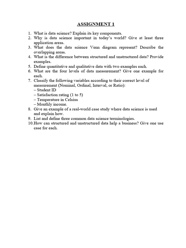 Assignment 1 | PDF