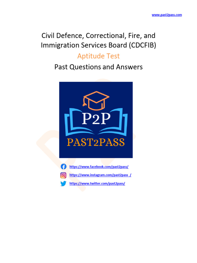 CDCFIB Past Questions and Answers P2P | PDF | Odds | Nigeria